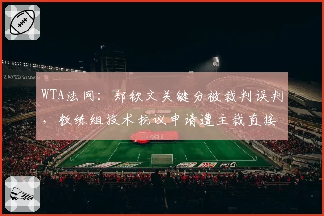WTA法网：郑钦文关键分被裁判误判，教练组技术抗议申请遭主裁直接驳回